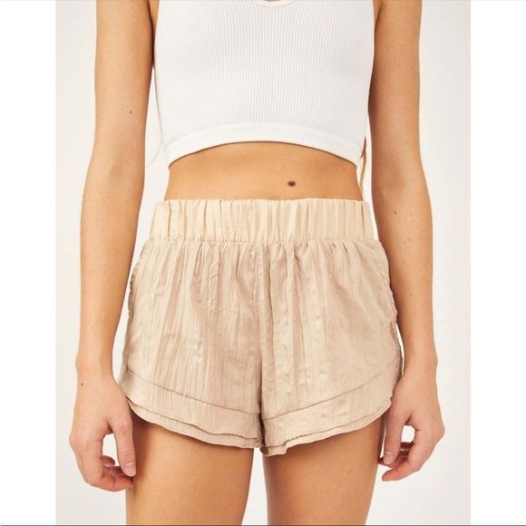 NWTGS Free People Movement “Let’s Go Out” Short in Khaki - Picture 4 of 7